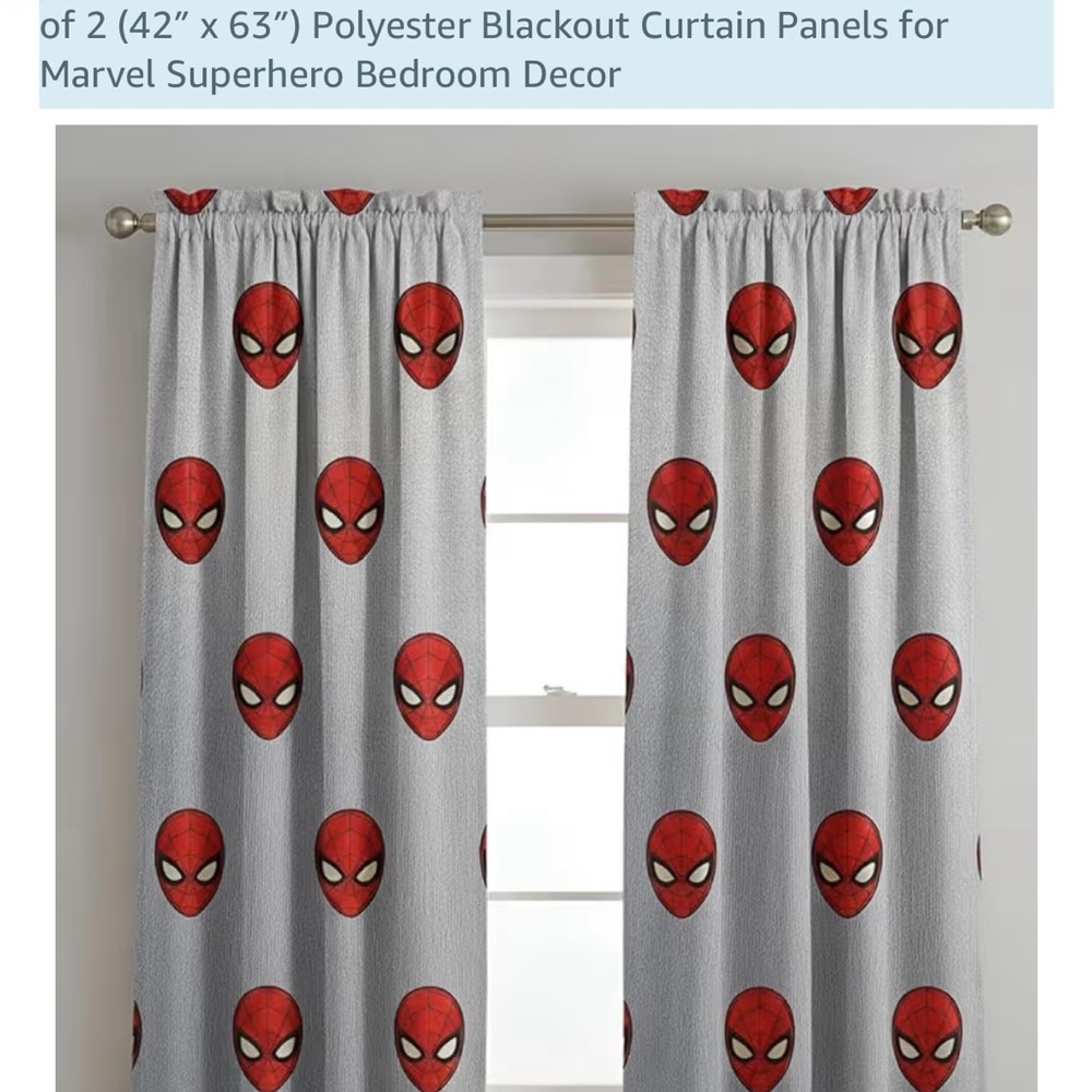 Marvel Spider Man curtain drape
